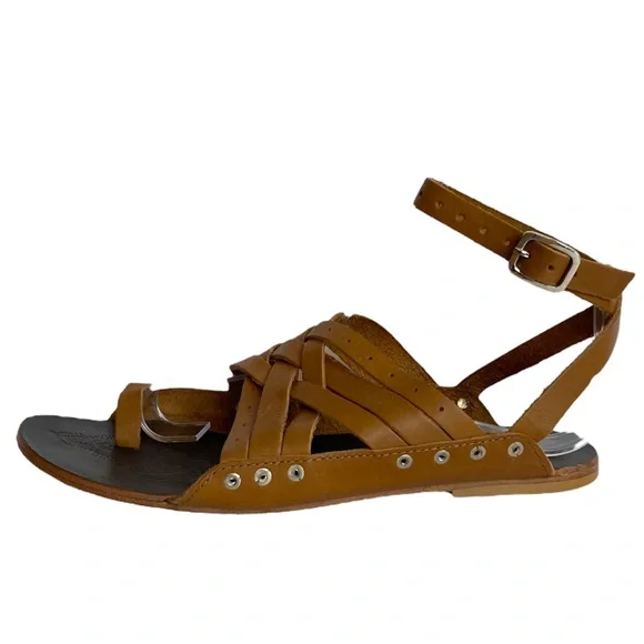 Free People Tan Strappy Sandals - Picture 2 of 11